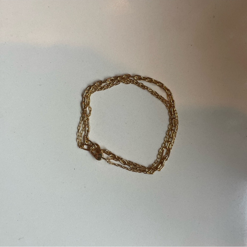 PANDORA double Gold Chain Bracelet